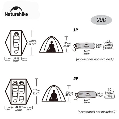 Naturehike TAGAR Ultraleichtes Campingzelt - 4000mm