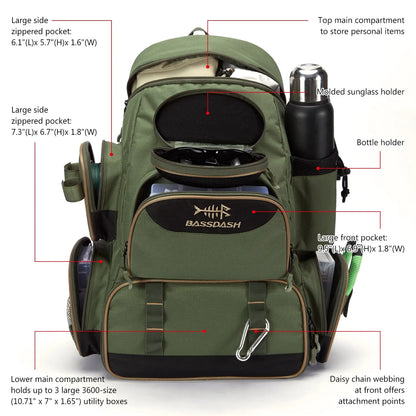 Bassdash Lighweight Fishing Backpack