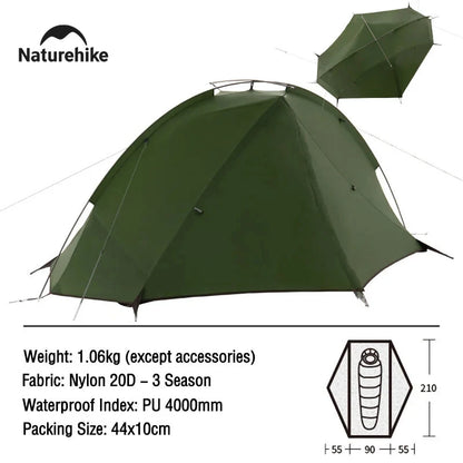 Tente de camping ultralégère Naturehike TAGAR - 4000 mm